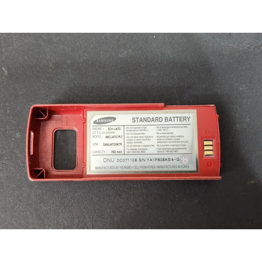 Samsung Juke SCH-U470 Red & Silver Verizon MP3 Swivel Phone For Parts or Repair
